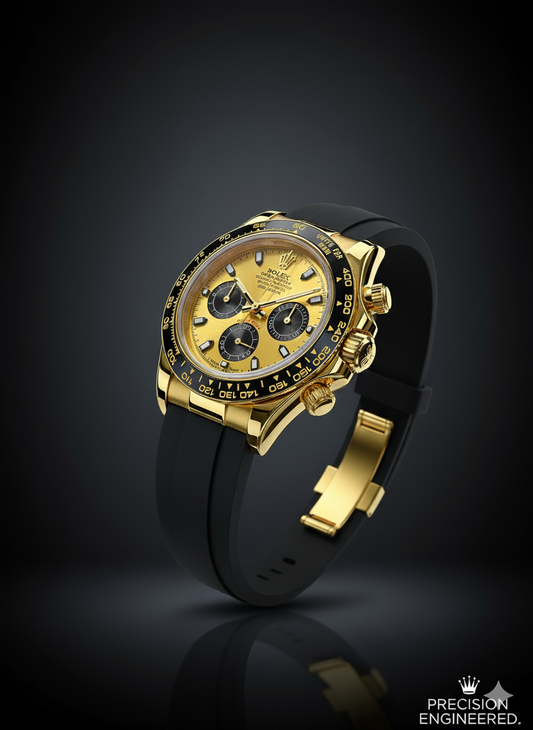 Gold Rolex with black ￼